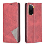 For Xiaomi Poco C85x 5G / Redmi A7 Pro 4G (171.56mm) Case Card Slots Geometry Imprint Leather Phone Cover