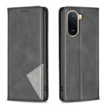 For Xiaomi Poco C85x 5G / Redmi A7 Pro 4G (171.56mm) Case Card Slots Geometry Imprint Leather Phone Cover