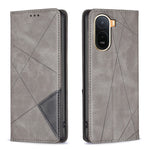For Xiaomi Poco C85x 5G / Redmi A7 Pro 4G (171.56mm) Case Card Slots Geometry Imprint Leather Phone Cover