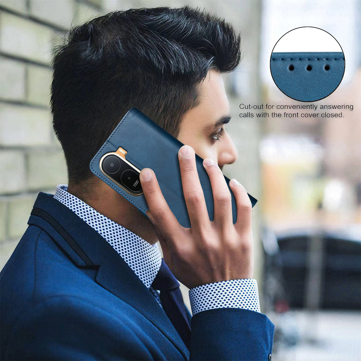 BINFEN COLOR For Xiaomi Poco C85x 5G / Redmi A7 Pro 4G (171.56mm) BF37 Case RFID Blocking Wallet Stand Leather Phone Cover