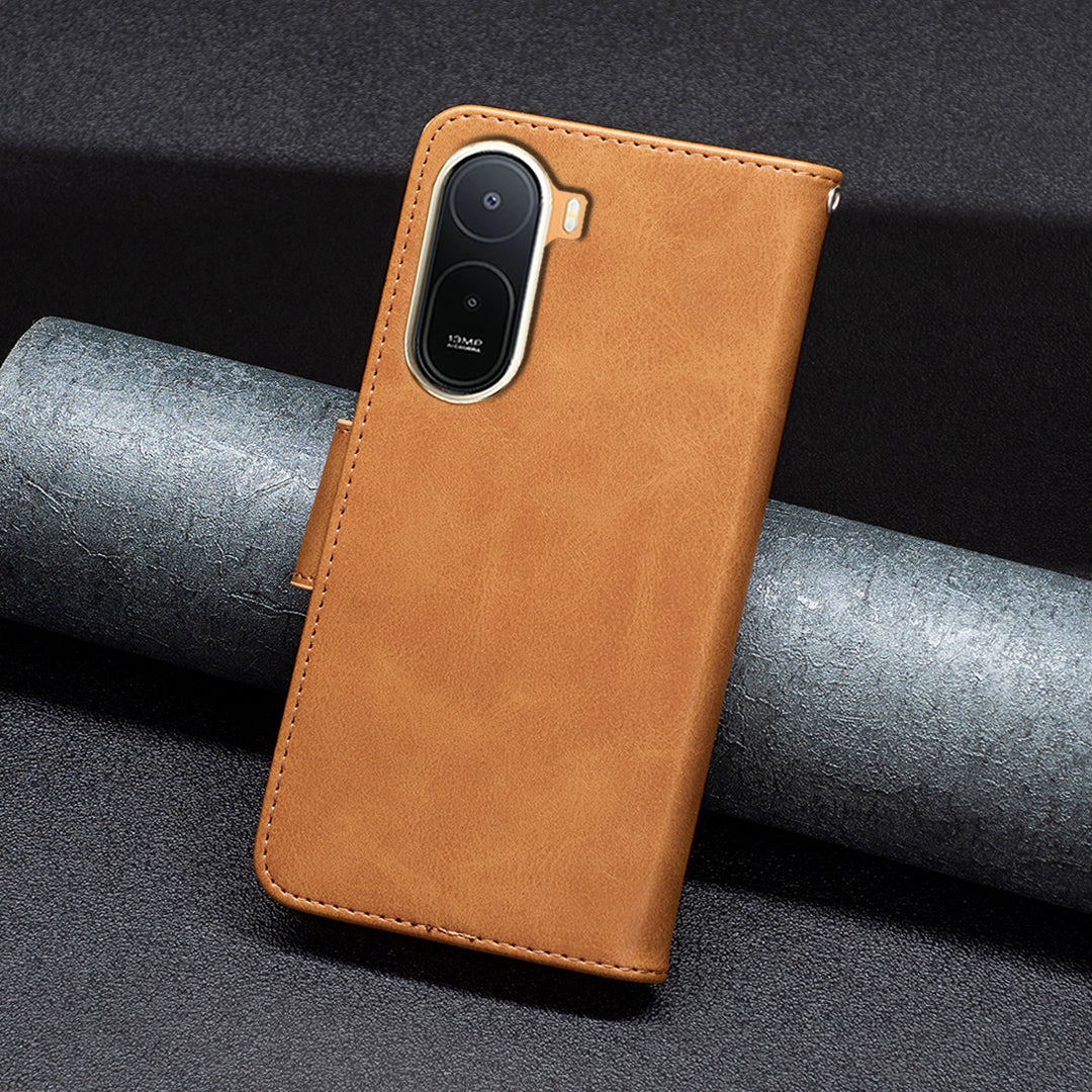For Xiaomi Poco C85x 5G / Redmi A7 Pro 4G (171.56mm) Case Shockproof PU Leather Cover with Wallet Card Slots