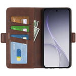 For Oppo Reno15 F 5G Case Calf Texture Leather Wallet Phone Cover