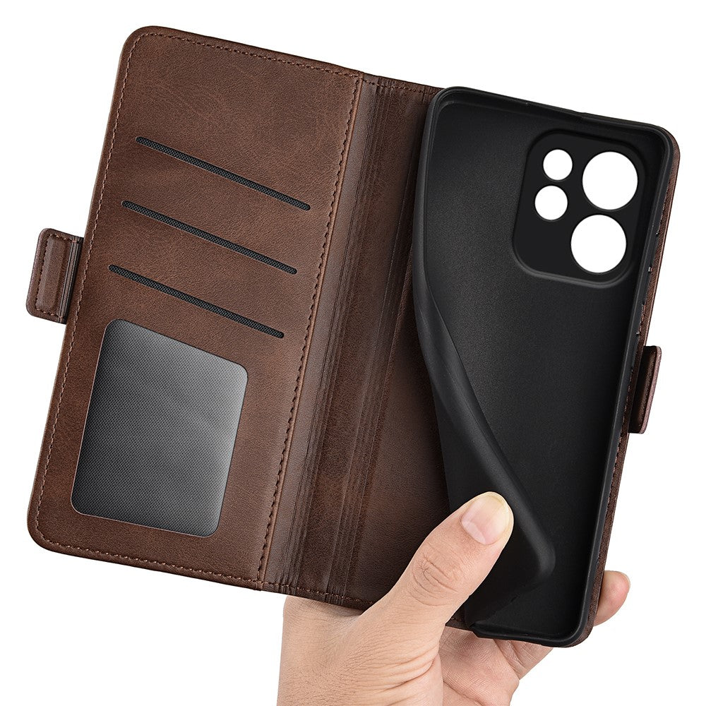 For Oppo Reno15 F 5G Case Calf Texture Leather Wallet Phone Cover