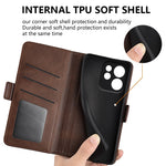 For Oppo Reno15 F 5G Case Calf Texture Leather Wallet Phone Cover