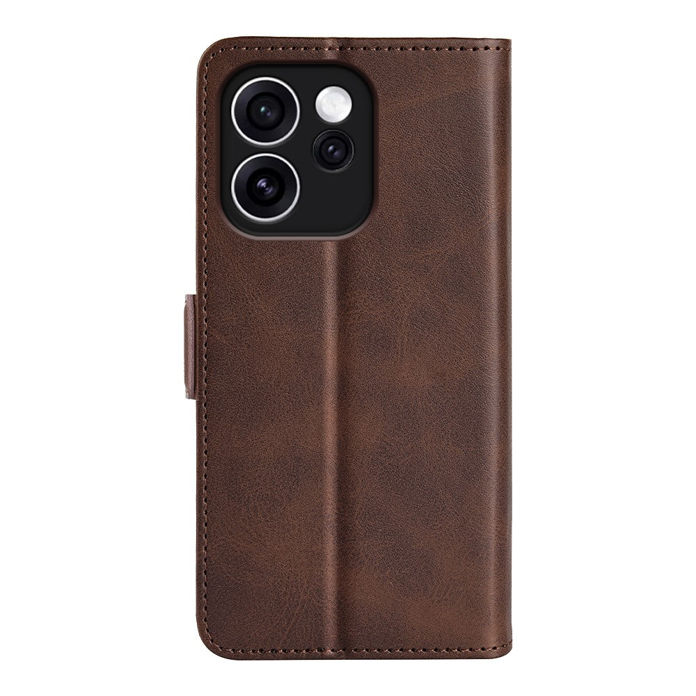 For Oppo Reno15 F 5G Case Calf Texture Leather Wallet Phone Cover