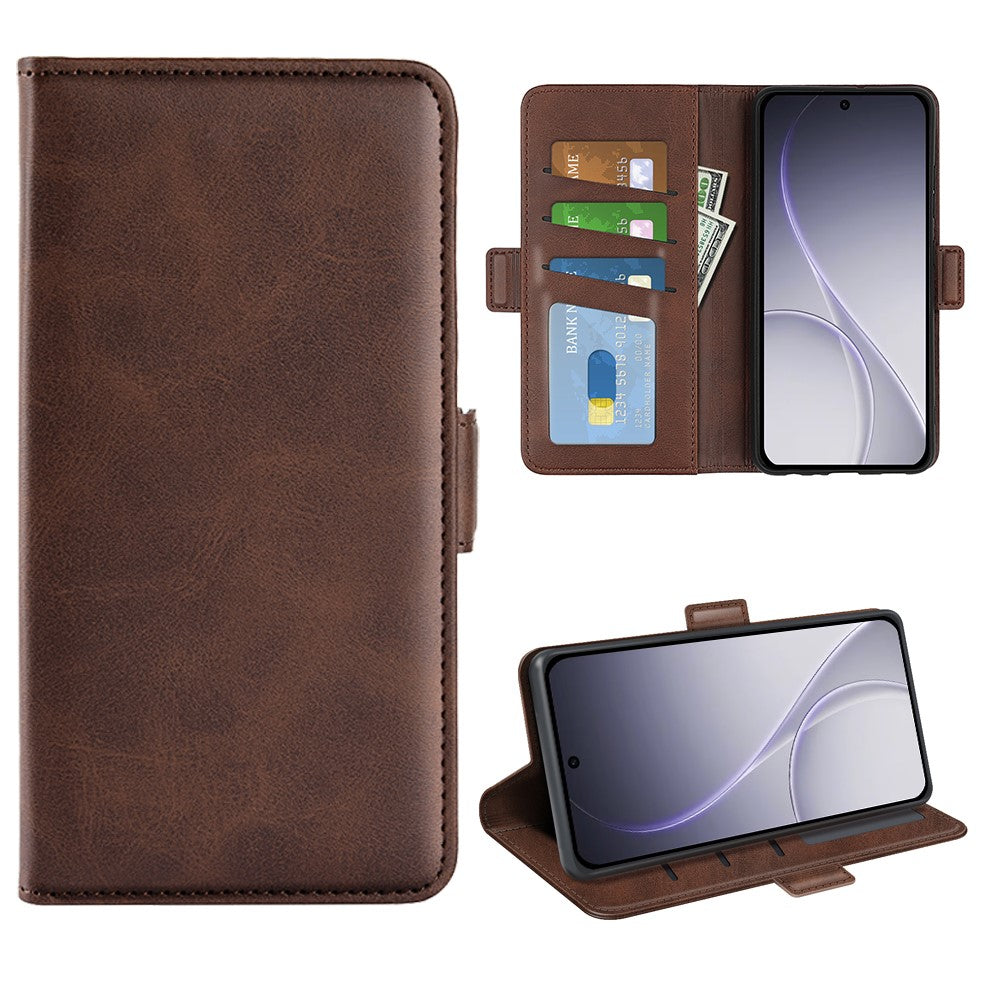 For Oppo Reno15 F 5G Case Calf Texture Leather Wallet Phone Cover