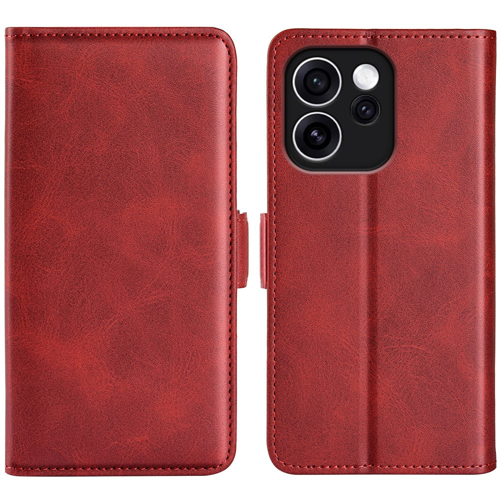 For Oppo Reno15 F 5G Case Calf Texture Leather Wallet Phone Cover