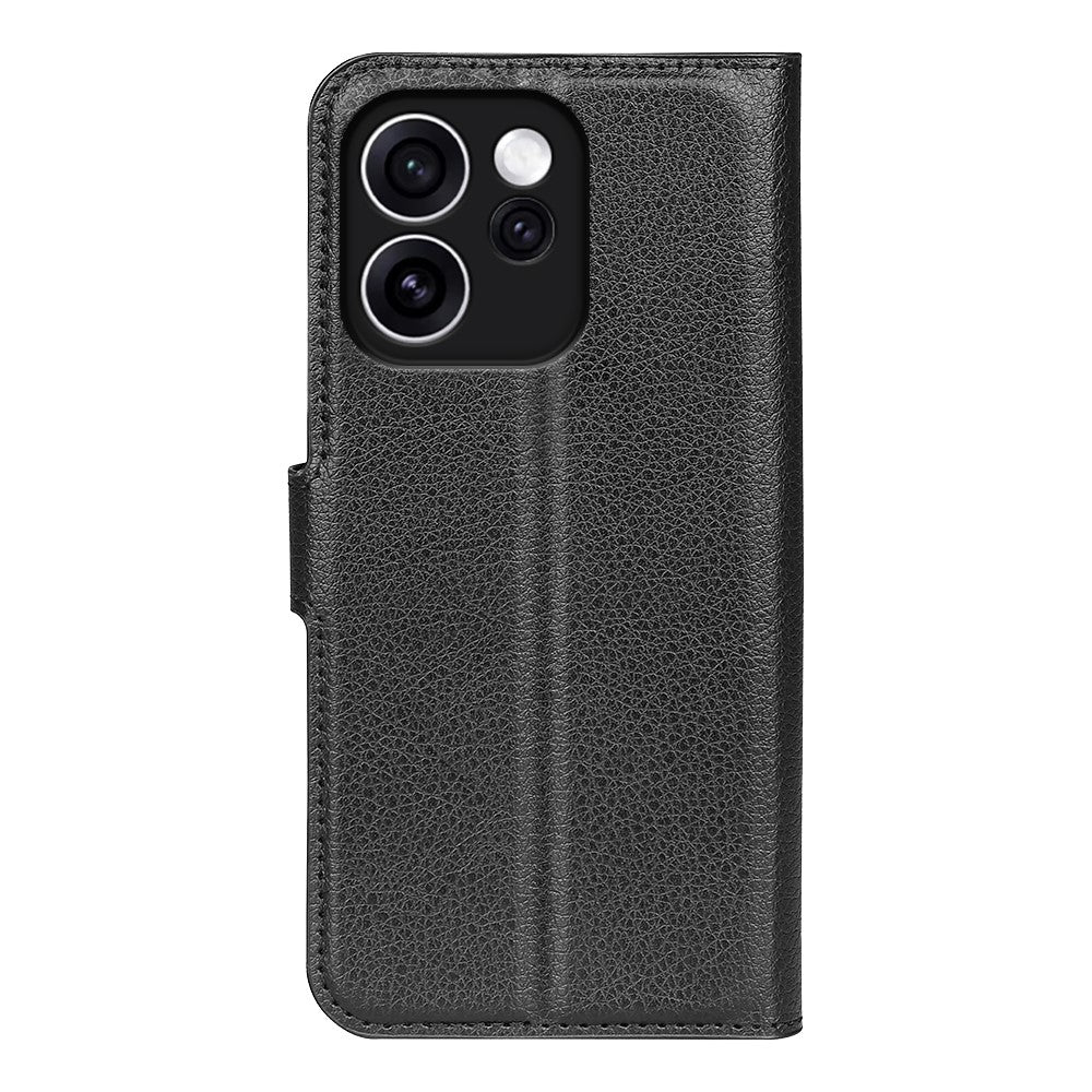 For Oppo Reno15 F 5G Case Wallet Stand Litchi Texture Shockproof Leather Phone Cover