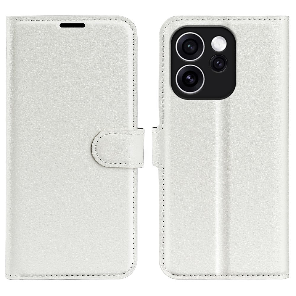 For Oppo Reno15 F 5G Case Wallet Stand Litchi Texture Shockproof Leather Phone Cover