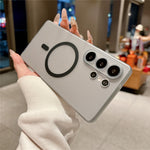 For Samsung Galaxy S26 Ultra Magnetic Case Soft-touch Matte TPU Phone Cover