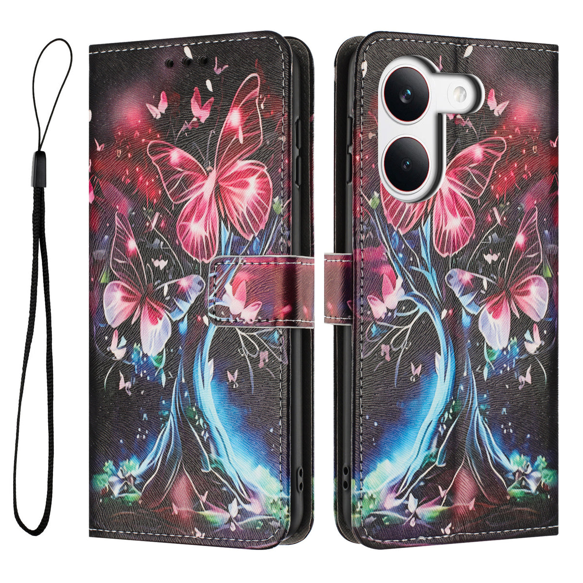 For Xiaomi Redmi Turbo 5 5G / Xiaomi Poco X8 Pro 5G Wallet Case Pattern Printing PU Leather Phone Cover with Lanyard