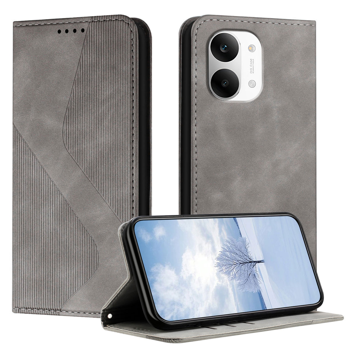 For Xiaomi Redmi Turbo 5 Max 5G / Xiaomi Poco X8 Pro Max 5G Phone Cover Skin-touch Feel Leather Wallet Case with Stand