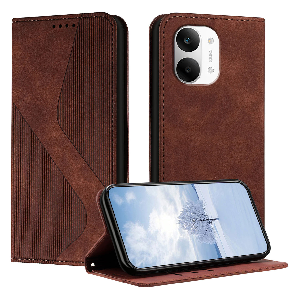 For Xiaomi Redmi Turbo 5 Max 5G / Xiaomi Poco X8 Pro Max 5G Phone Cover Skin-touch Feel Leather Wallet Case with Stand