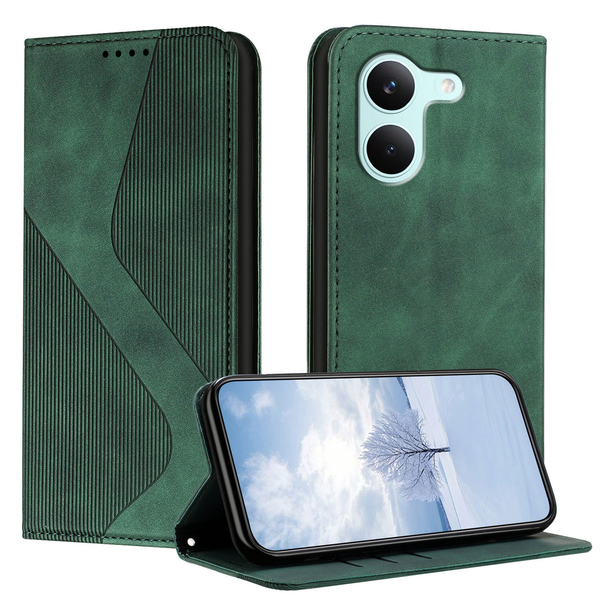 For Xiaomi Redmi Turbo 5 5G / Xiaomi Poco X8 Pro 5G Phone Cover Skin-touch Feel Leather Wallet Case with Stand