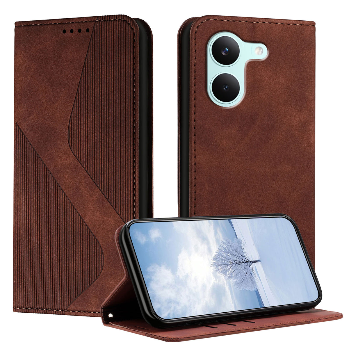 For Xiaomi Redmi Turbo 5 5G / Xiaomi Poco X8 Pro 5G Phone Cover Skin-touch Feel Leather Wallet Case with Stand