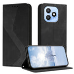 For Honor X8d 4G Phone Cover Skin-touch Feel Leather Wallet Case with Stand