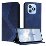 For Honor X8d 4G Phone Cover Skin-touch Feel Leather Wallet Case with Stand