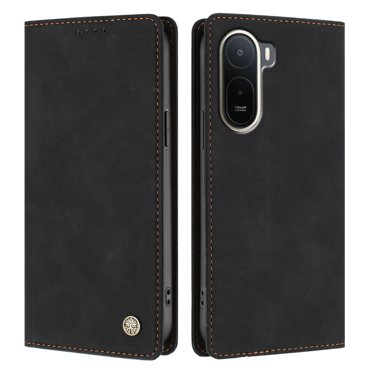 For Xiaomi Redmi A7 Pro 4G (171.56mm) / Poco C85x 5G Case HX RFID Blocking Wallet Stand Leather Flip Phone Cover