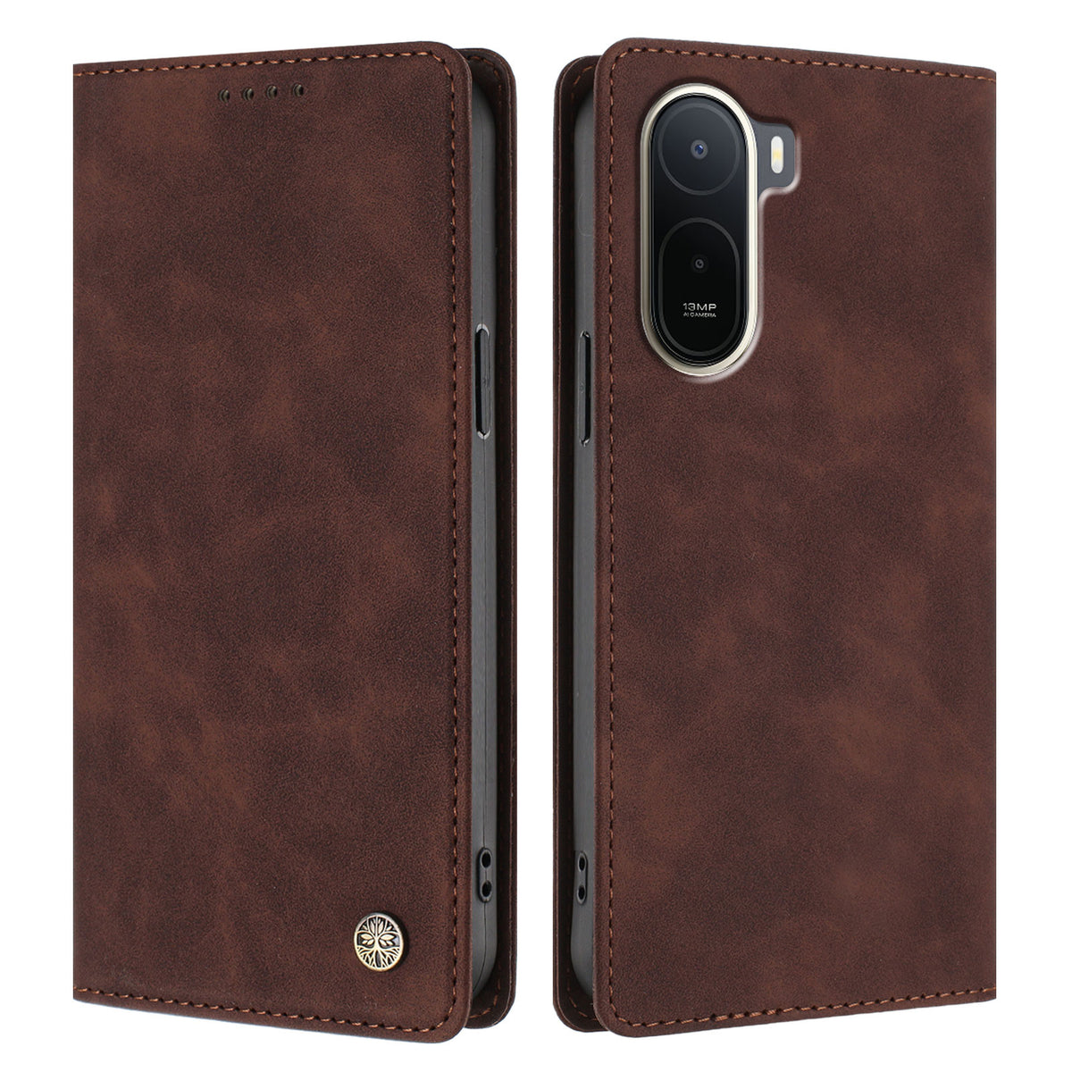 For Xiaomi Redmi A7 Pro 4G (171.56mm) / Poco C85x 5G Case HX RFID Blocking Wallet Stand Leather Flip Phone Cover
