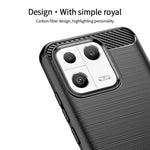 MOFI JK TPU Series-1 Phone Case for Xiaomi 13, Drop Proof Carbon Fiber Texture Soft TPU Brushed Phone Cover