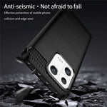 MOFI JK TPU Series-1 Phone Case for Xiaomi 13, Drop Proof Carbon Fiber Texture Soft TPU Brushed Phone Cover
