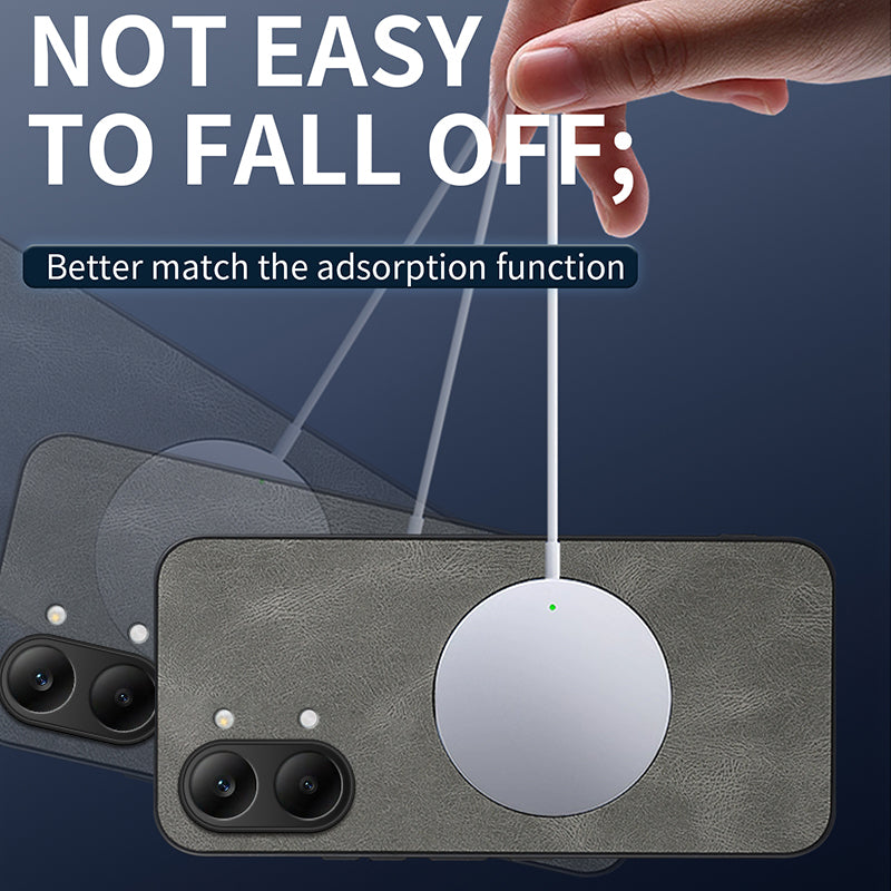 WANLONFENG För Xiaomi Poco X8 Pro Max 5G / Xiaomi Redmi Turbo 5 Max 5G SD1-serien Magnetiskt skal Nappatextur PC TPU mobilskal