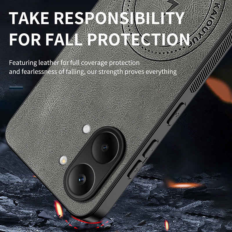 WANLONFENG För Xiaomi Poco X8 Pro Max 5G / Xiaomi Redmi Turbo 5 Max 5G SD1-serien Magnetiskt skal Nappatextur PC TPU mobilskal