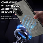 WANLONFENG For Xiaomi Poco C85x 5G / Redmi A7 Pro 4G (171.56mm) SD1 Series Magnetic Case Nappa Texture PC TPU Phone Cover