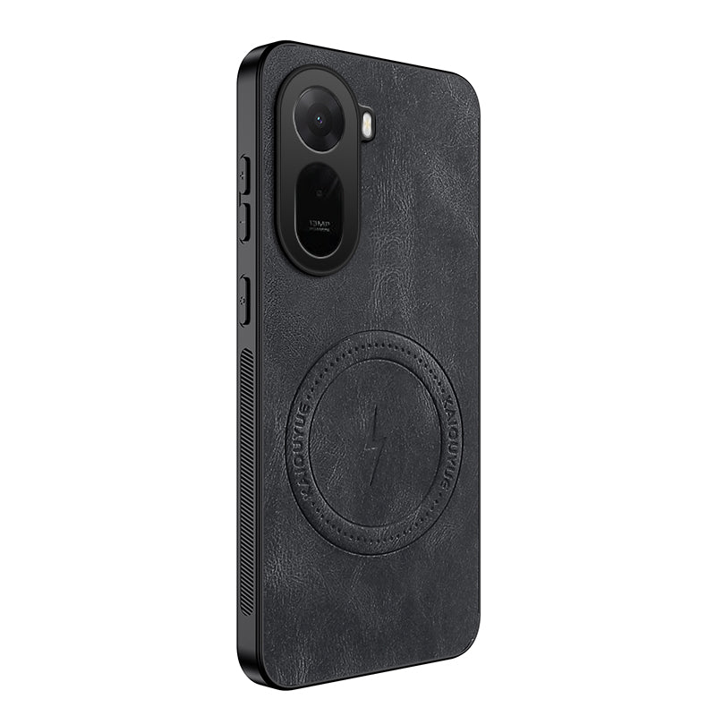 WANLONFENG For Xiaomi Poco C85x 5G / Redmi A7 Pro 4G (171.56mm) SD1 Series Magnetic Case Nappa Texture PC TPU Phone Cover