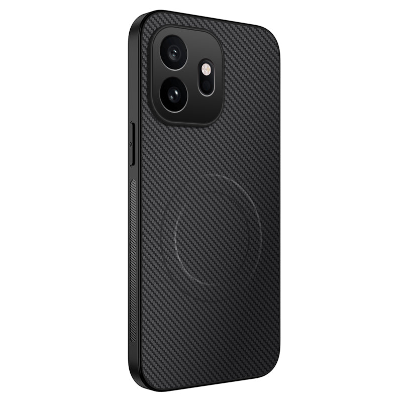 WANLONFENG Magnetiskt Skal För OnePlus 15T 5G TQ-serien Kolfiberstruktur PC TPU mobilskal