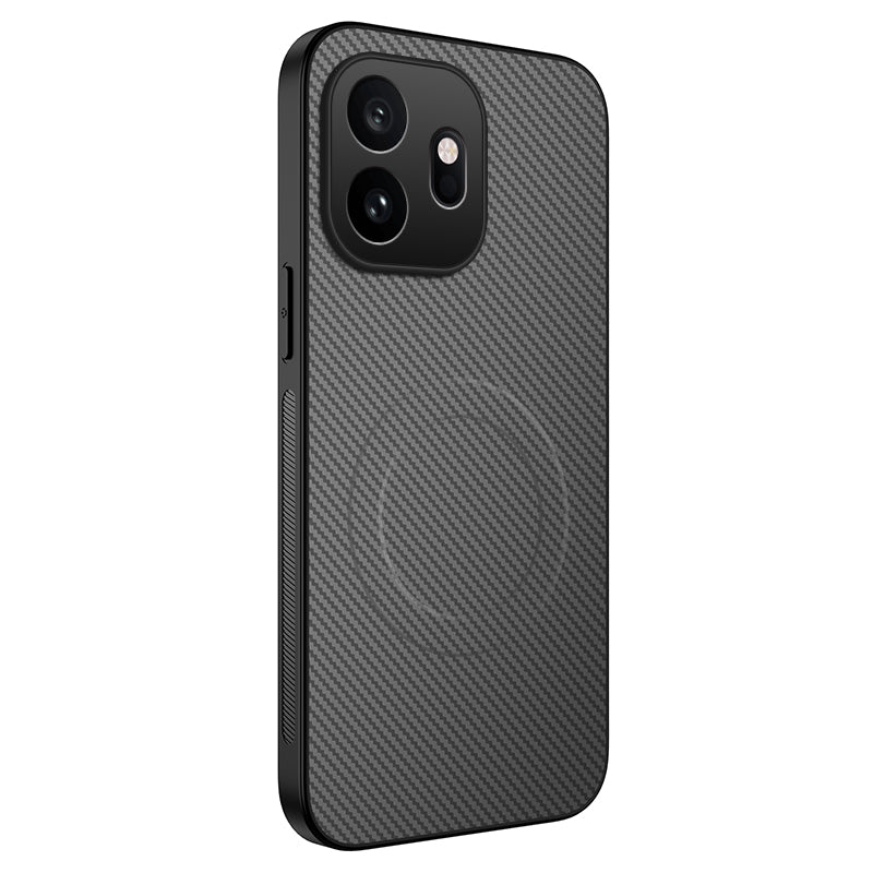 WANLONFENG Magnetiskt Skal För OnePlus 15T 5G TQ-serien Kolfiberstruktur PC TPU mobilskal