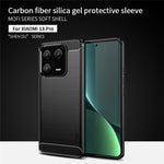 MOFI JK TPU Series-1 Soft TPU Phone Case for Xiaomi 13 Pro 5G, Carbon Fiber Texture Brushed Anti-scratch Protective Cover