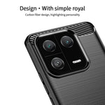 MOFI JK TPU Series-1 Soft TPU Phone Case for Xiaomi 13 Pro 5G, Carbon Fiber Texture Brushed Anti-scratch Protective Cover