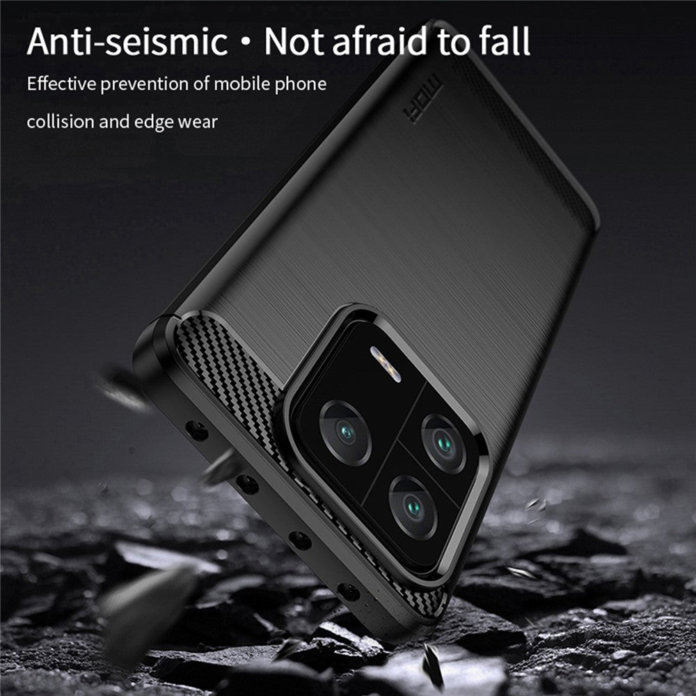 MOFI JK TPU Series-1 Soft TPU Phone Case for Xiaomi 13 Pro 5G, Carbon Fiber Texture Brushed Anti-scratch Protective Cover