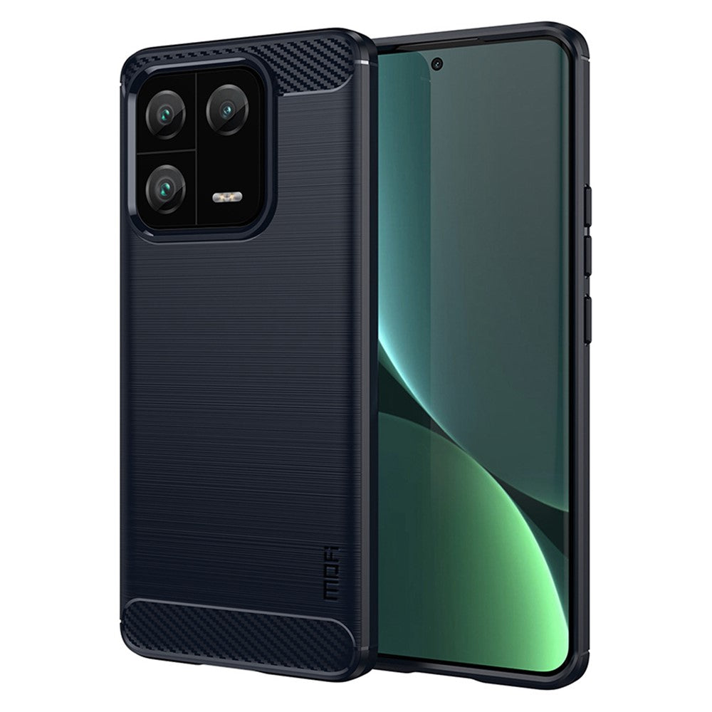 MOFI JK TPU Series-1 Soft TPU Phone Case for Xiaomi 13 Pro 5G, Carbon Fiber Texture Brushed Anti-scratch Protective Cover
