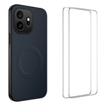WANLONFENG til OnePlus 15T 5G magnetisk etui i TQ1-serien med kulfiberstruktur, PC og TPU samt 2 skærmfilm