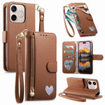 For Honor 600 Lite 5G Case Zipper Pocket  TPU PU Leather Wallet Phone Cover with Strap