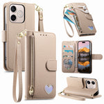 For Honor 600 Lite 5G Case Zipper Pocket  TPU PU Leather Wallet Phone Cover with Strap