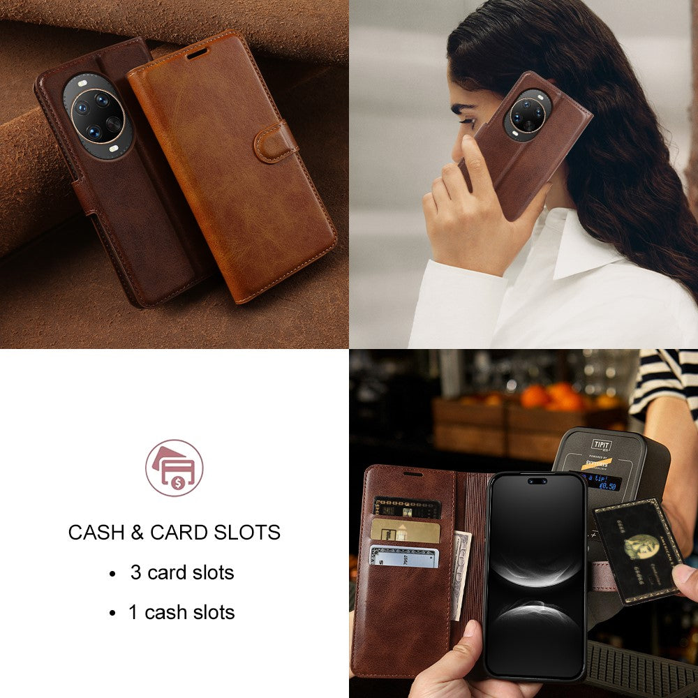 For Huawei nova 14 Ultra 5G Case Stand Wallet Calf Texture PU Leather Flip Phone Cover