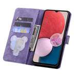 For Samsung Galaxy A57 5G Case Cherry Blossom Cat Imprinted Leather Phone Cover with Wrist Strap