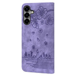 Samsung Galaxy S26-skal med körsbärsblomskatt, läderfodral och handledsrem