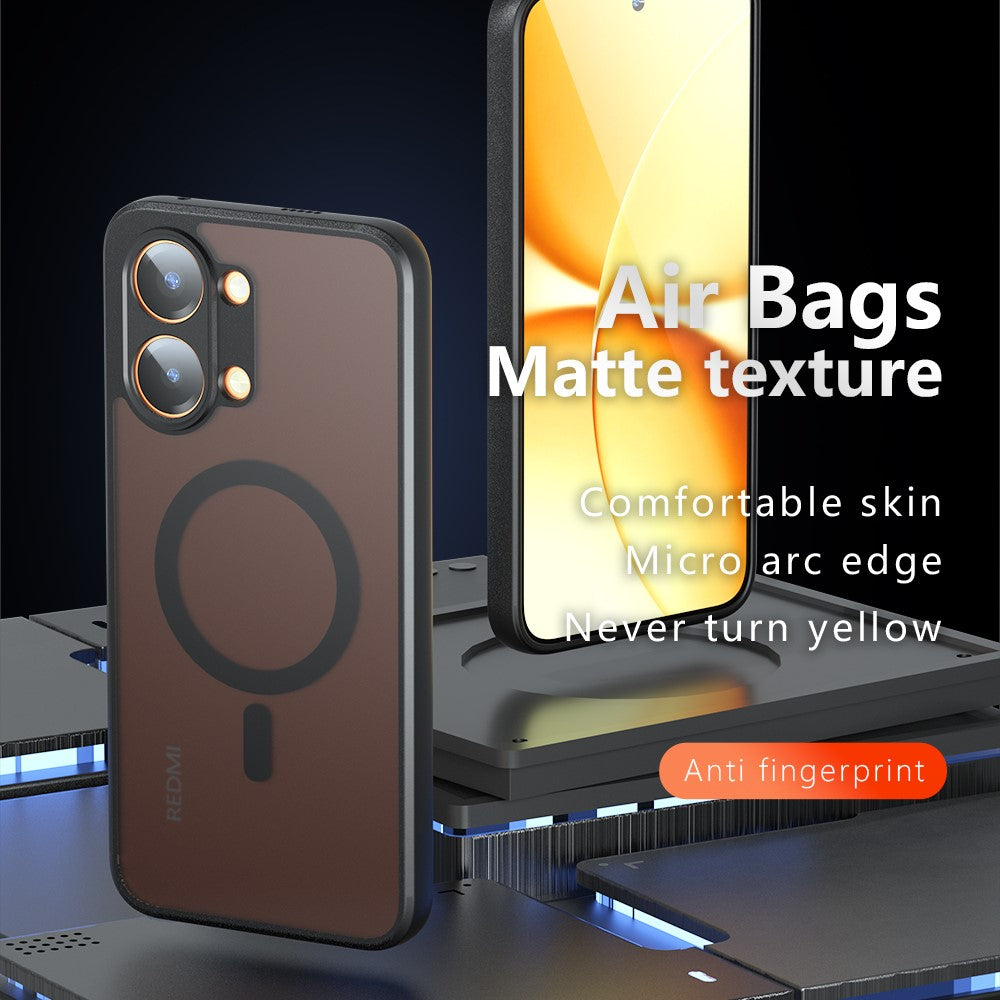 For Xiaomi Poco X8 Pro Max 5G / Redmi Turbo 5 Max 5G Magnetic Case TPU + PC Matte Skin Touch Phone Cover