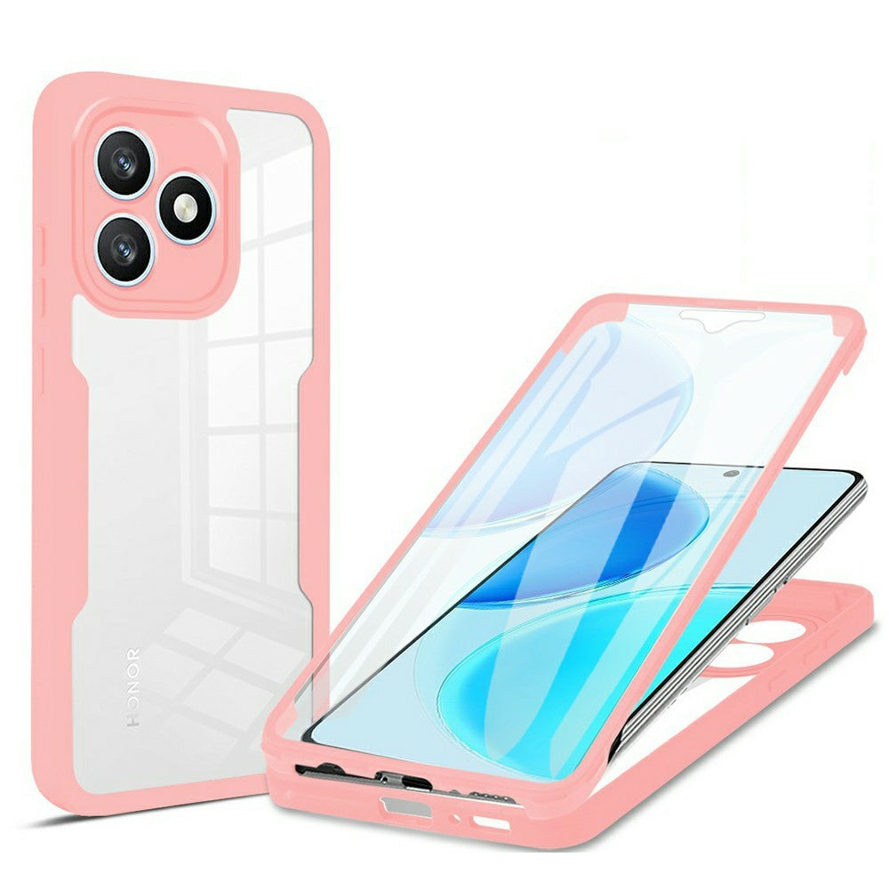 Honor X8d 4G mobilskal Akryl + TPU Genomskinligt mobilskal med PET-skärmfilm - Svart