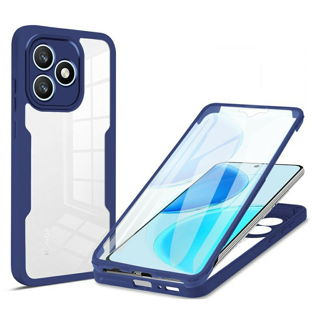Honor X8d 4G mobilskal Akryl + TPU Genomskinligt mobilskal med PET-skärmfilm - Svart