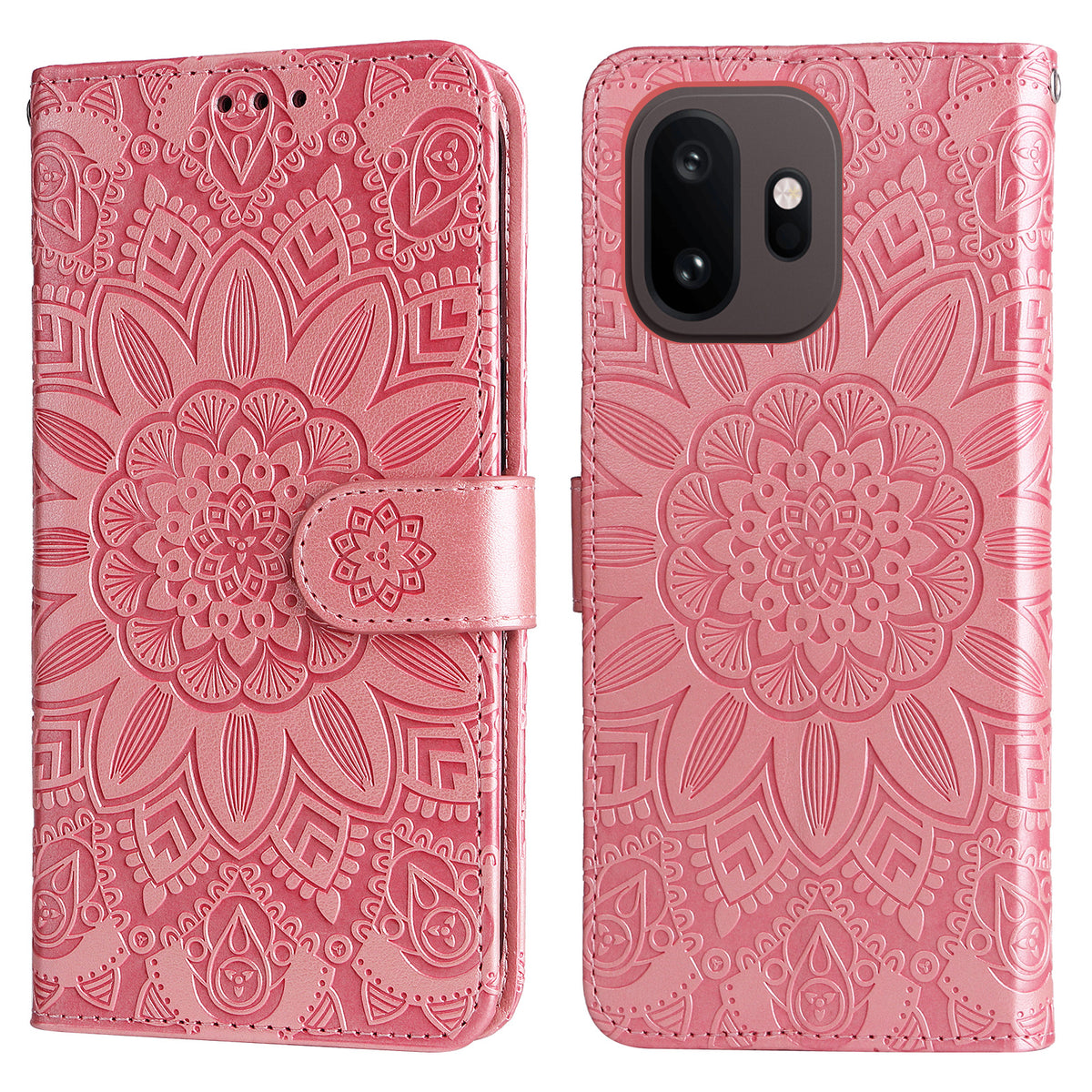 For OnePlus 15T 5G Case Sunflower Imprint Leather Wallet Phone Cover