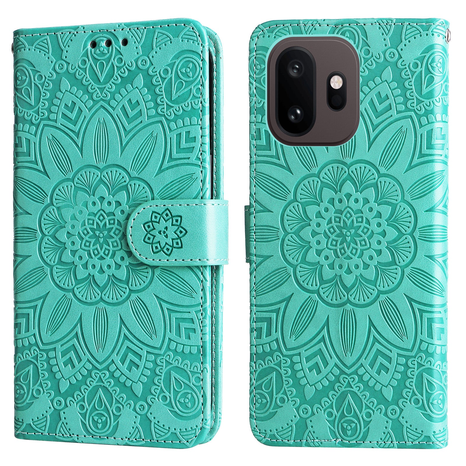 For OnePlus 15T 5G Case Sunflower Imprint Leather Wallet Phone Cover