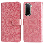 Solrosavtrycksskal till Xiaomi Poco C85x 5G / Redmi A7 Pro 4G (171,56 mm) / Redmi A7 Pro 5G Läderplånboksfodral