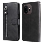 OnePlus 15T 5G PU-läderfodral med dragkedja och plånboksfodral med stativ