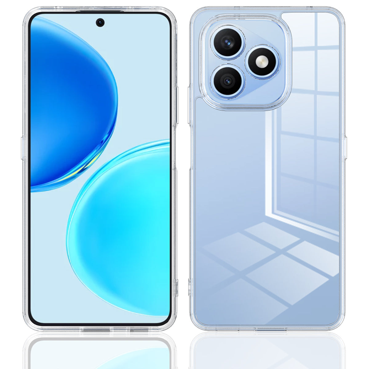 For Honor X8d 4G Clear Phone Case TPU+Acrylic Shockproof Phone Back Cover