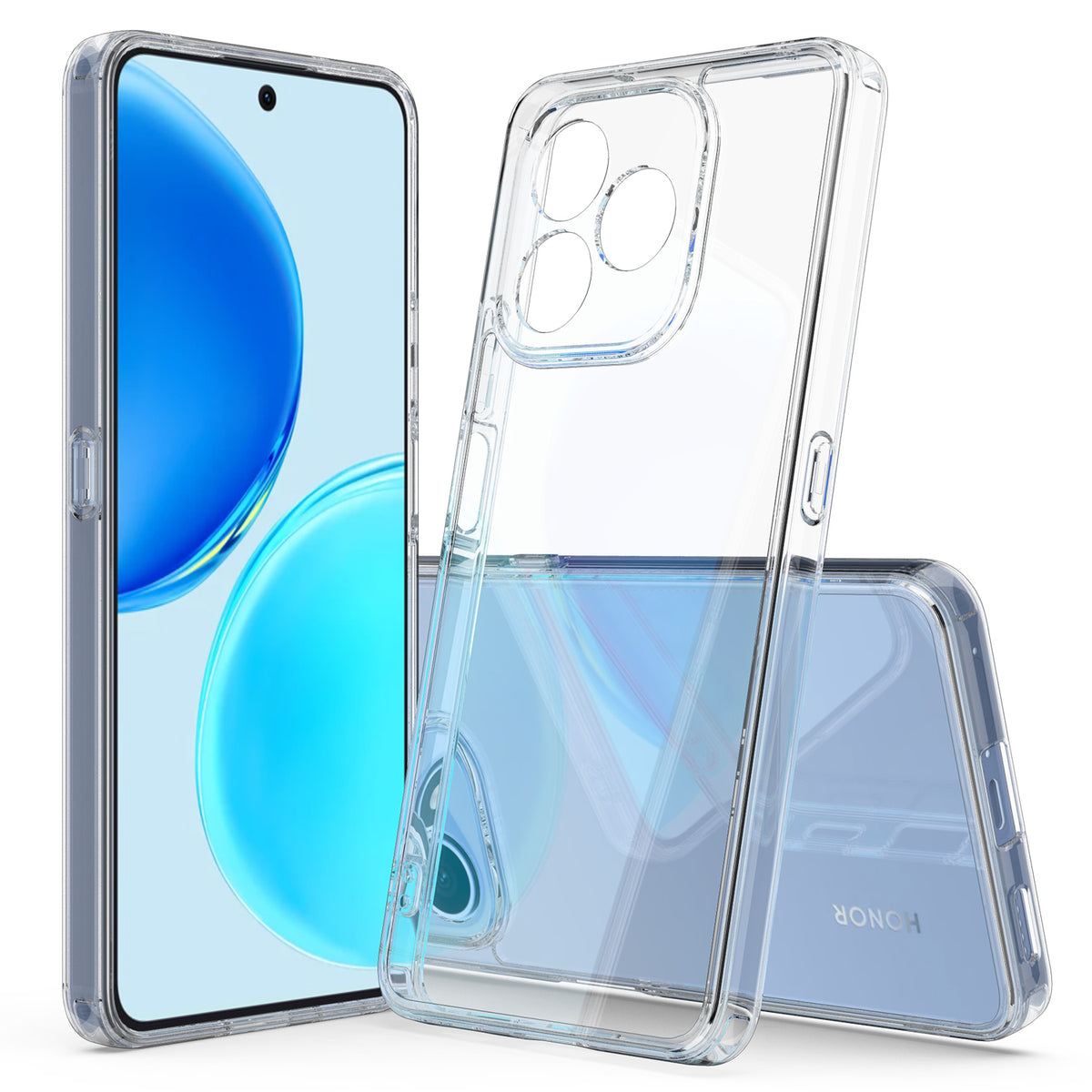For Honor X8d 4G Clear Phone Case TPU+Acrylic Shockproof Phone Back Cover